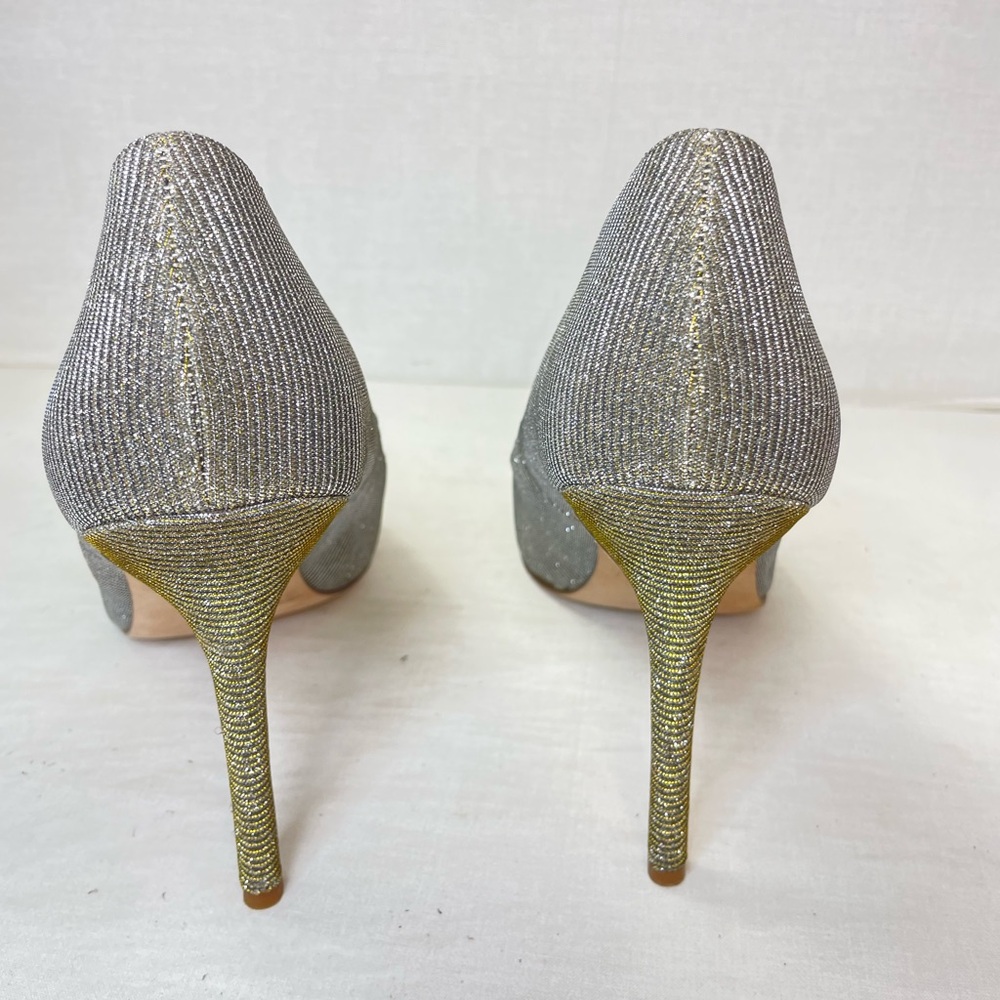 Veronica‎ Beard NEW Nathalia Lurex Metallic Pump Heels Size 10 - Picture 11 of 16